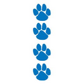 Blue Paw Prints Temporary Tattoo Set